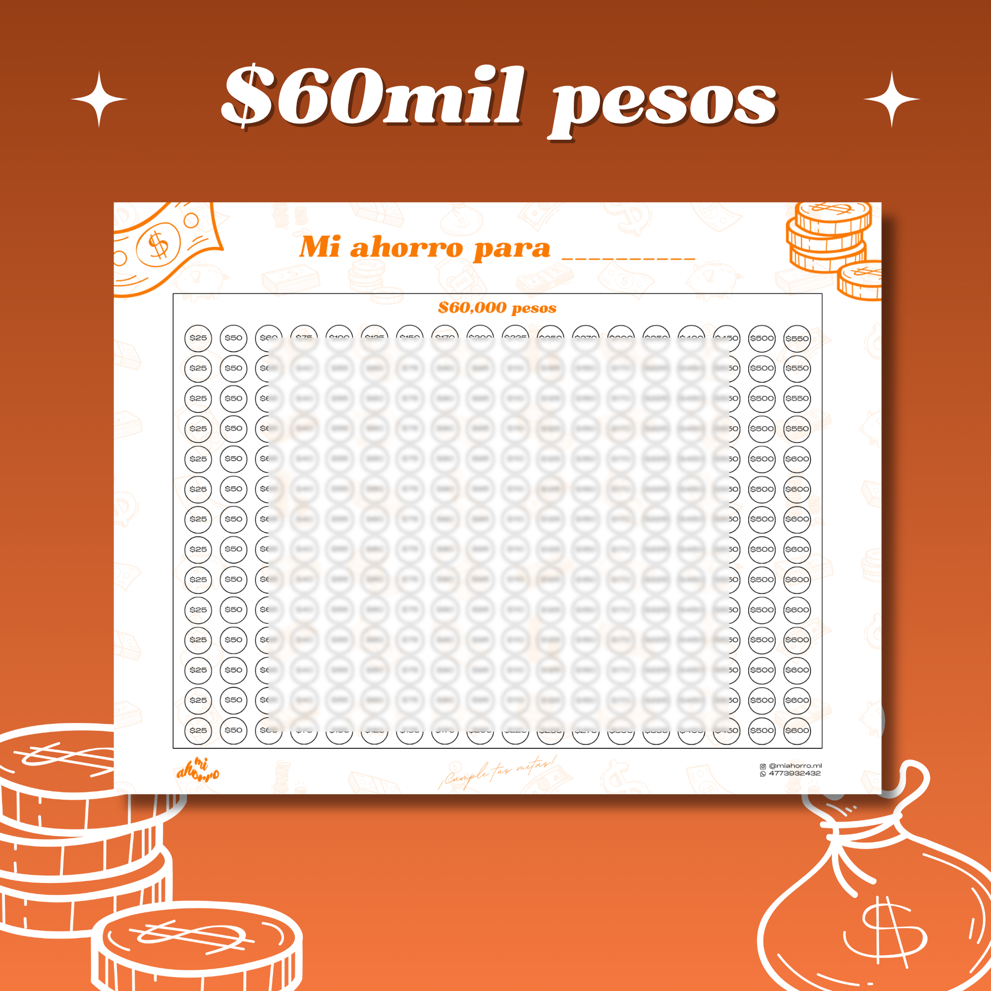 Ahorro de $60,000 pesos