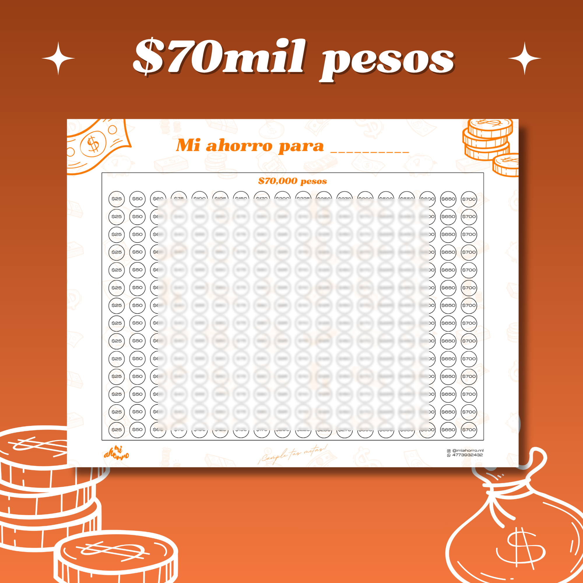 Ahorro de $70,000 pesos