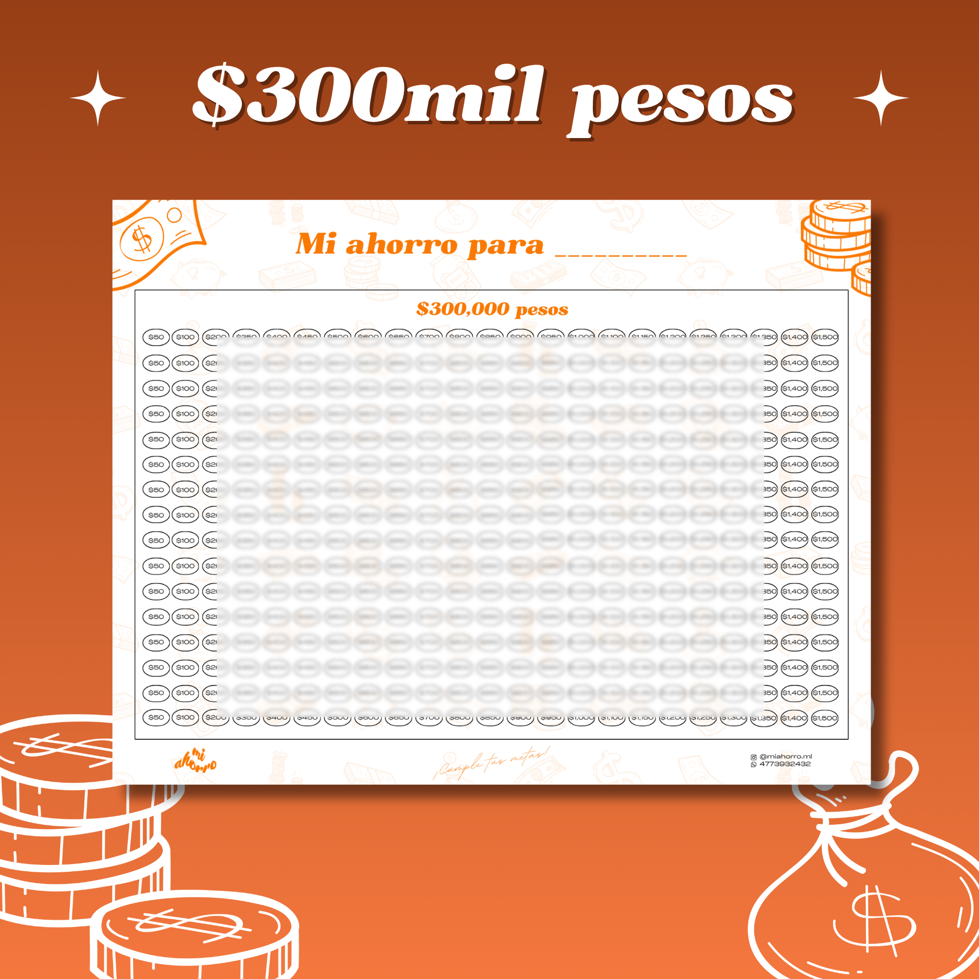 Ahorro de $300,000 pesos