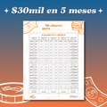 Ahorro de $30,000 pesos en 5 meses