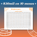 Ahorro de $30,000 pesos en 10 meses
