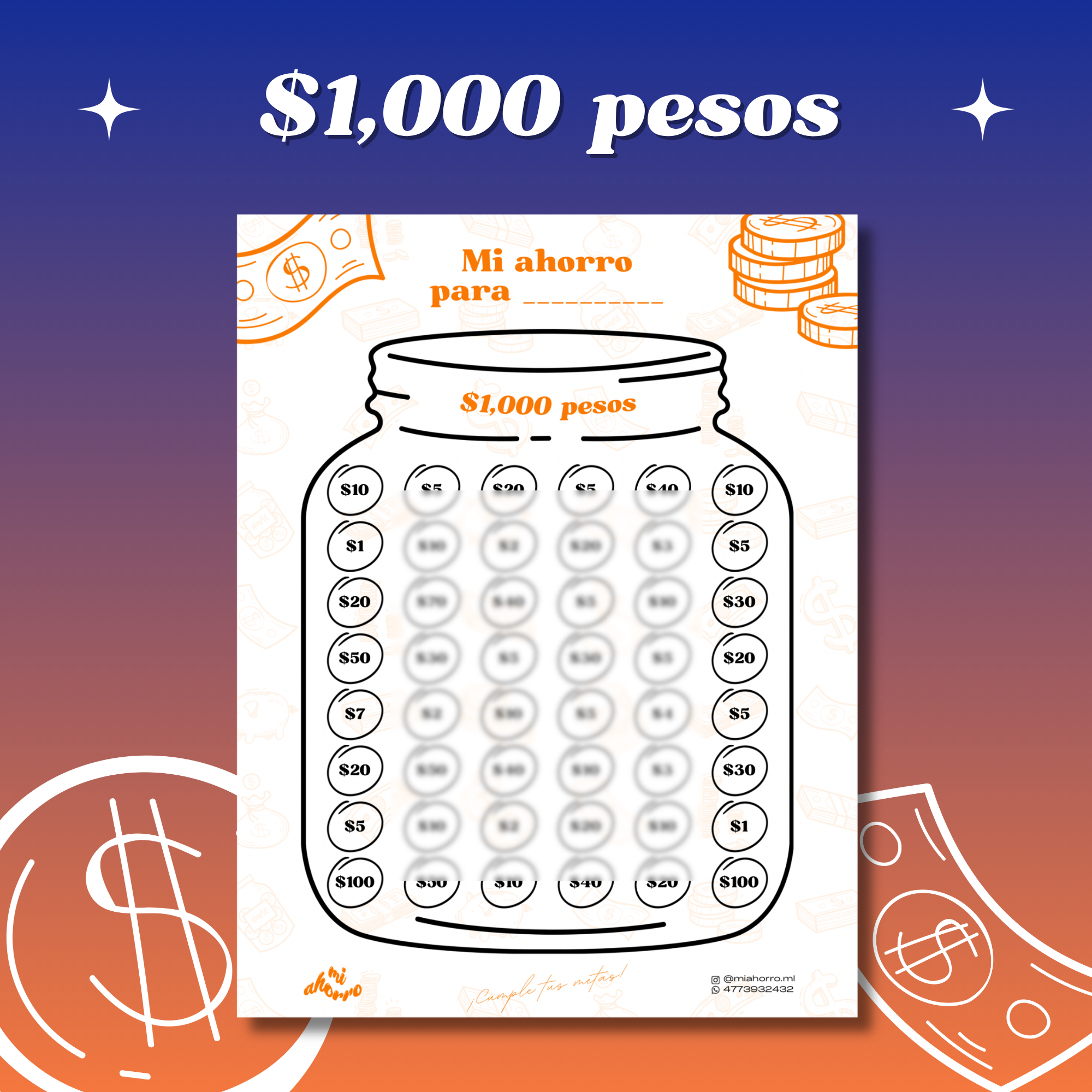 Ahorro para Niños $1,000 pesos